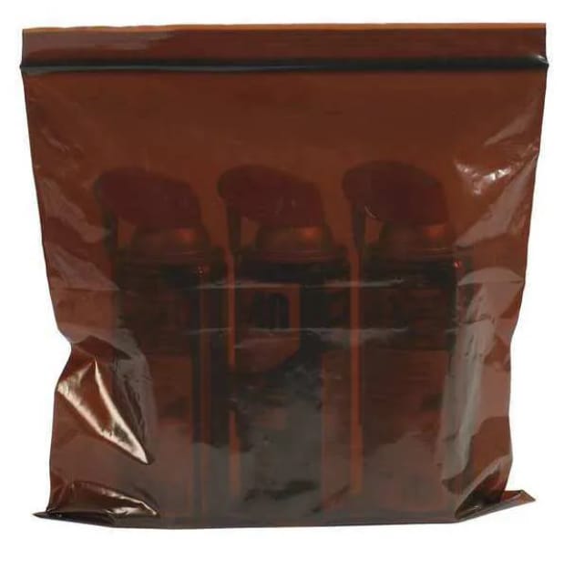 12" x 12" UV Protection Bags, 3 mil, Amber