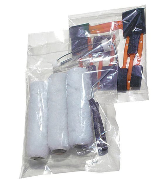 12" x 7" Open Poly Bags, 2 mil, Clear