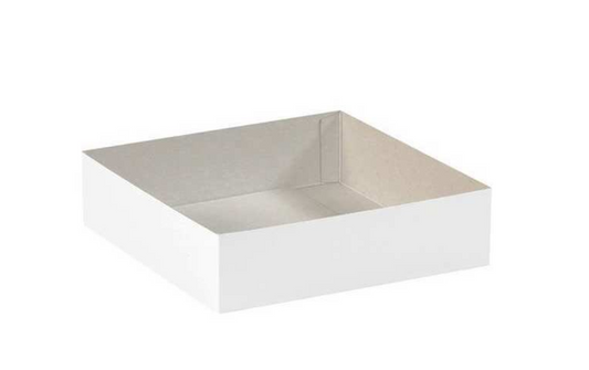 Deluxe Gift Box Bottoms, 19" x 12" x 3", White, 50/Case