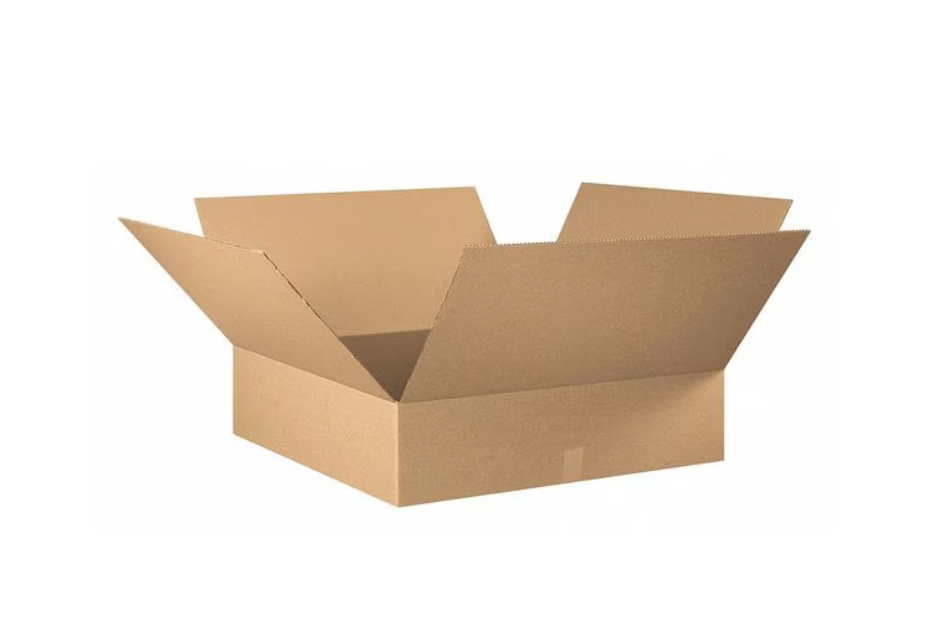 Flat Corrugated Boxes, 32" x 32" x 8", Kraft, 10/Bundle