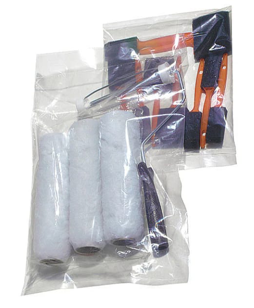 13" x 12" Open Poly Bags, 1 mil, Clear