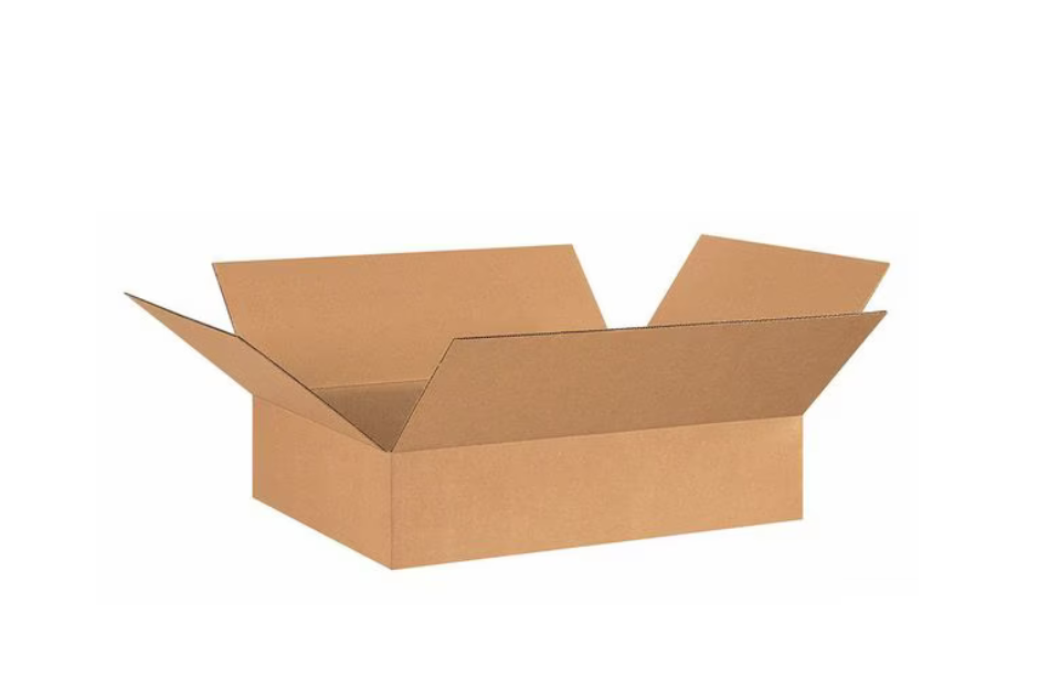 Flat Corrugated Boxes, 26" x 20" x 6", Kraft, 20/Bundle