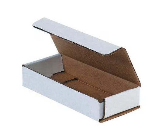 Corrugated Mailers, 9" x 6" x 1", White, 50/Bundle