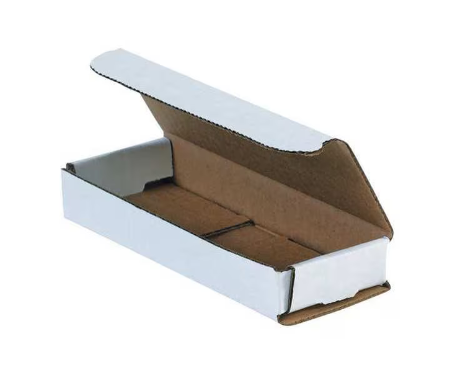 Corrugated Mailers, 10" x 3" x 1", White, 50/Bundle