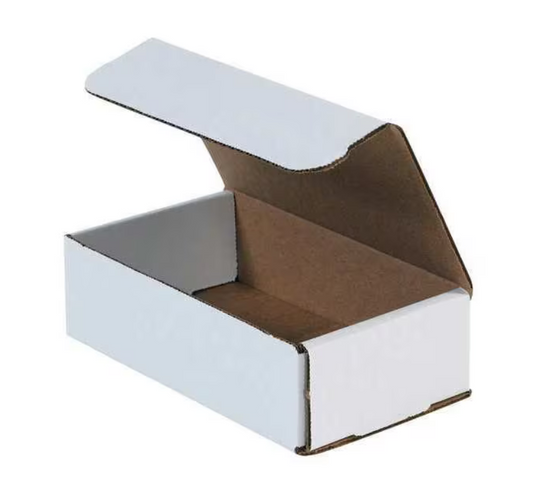 Corrugated Mailers, 8" x 6" x 1", White, 50/Bundle