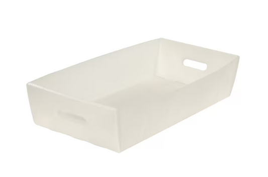 Postal Tote, White, Corrugated Plastic, 24-1/2 in L, 12 in W