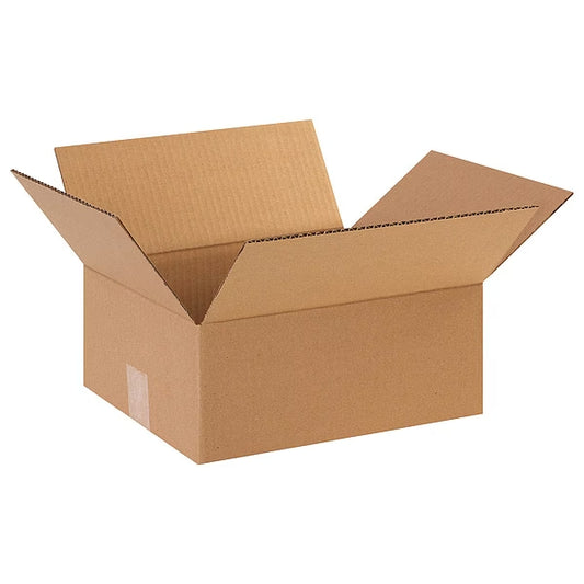 Corrugated Boxes: 12”X10”X5”, Kraft, Single layer