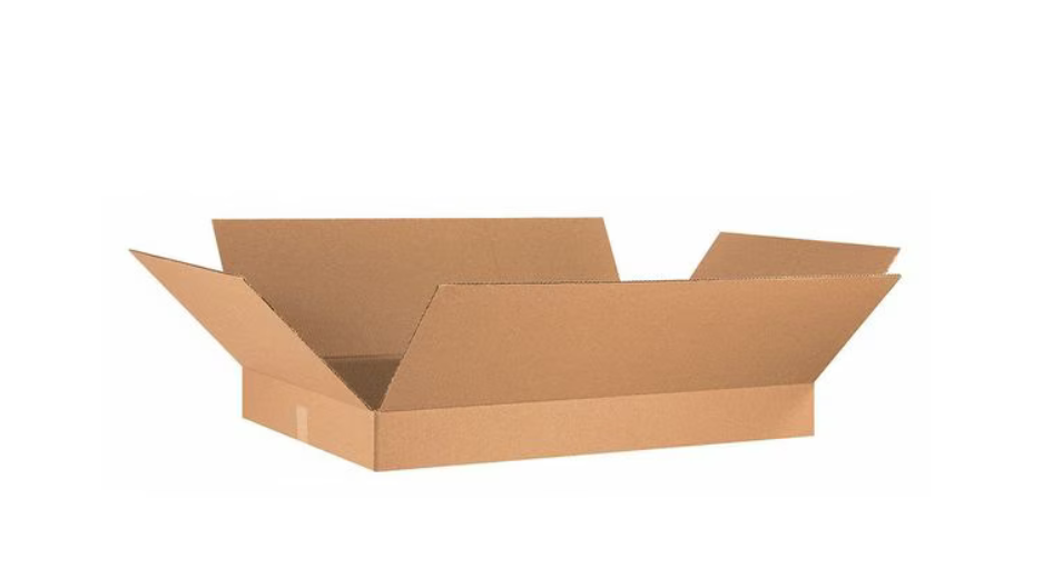 Flat Corrugated Boxes, 36" x 24" x 4", Kraft, 10/Bundle