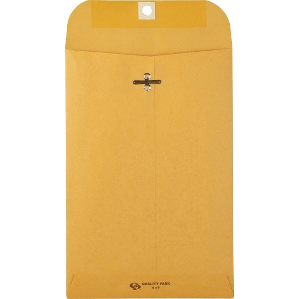 Gummed Clasp Envelope, 28Lb, 6x9in, 100PK
