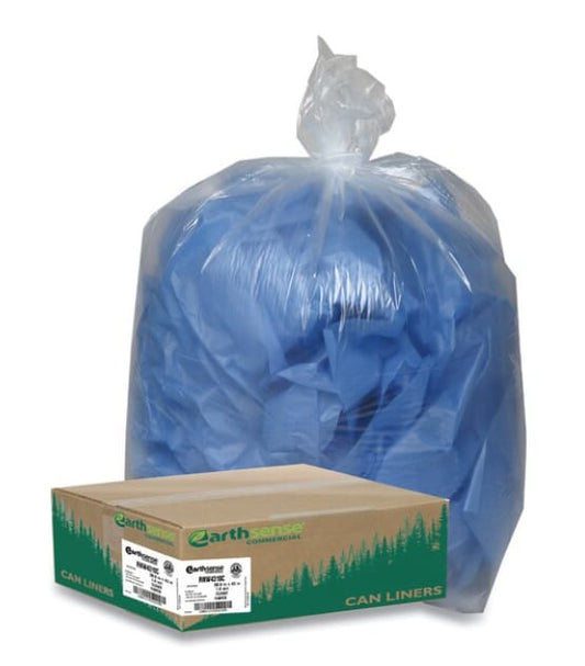 23 gal Trash Bags, 28.5 in x 43 in, Heavy-Duty, 1 mil, Clear, 150 PK