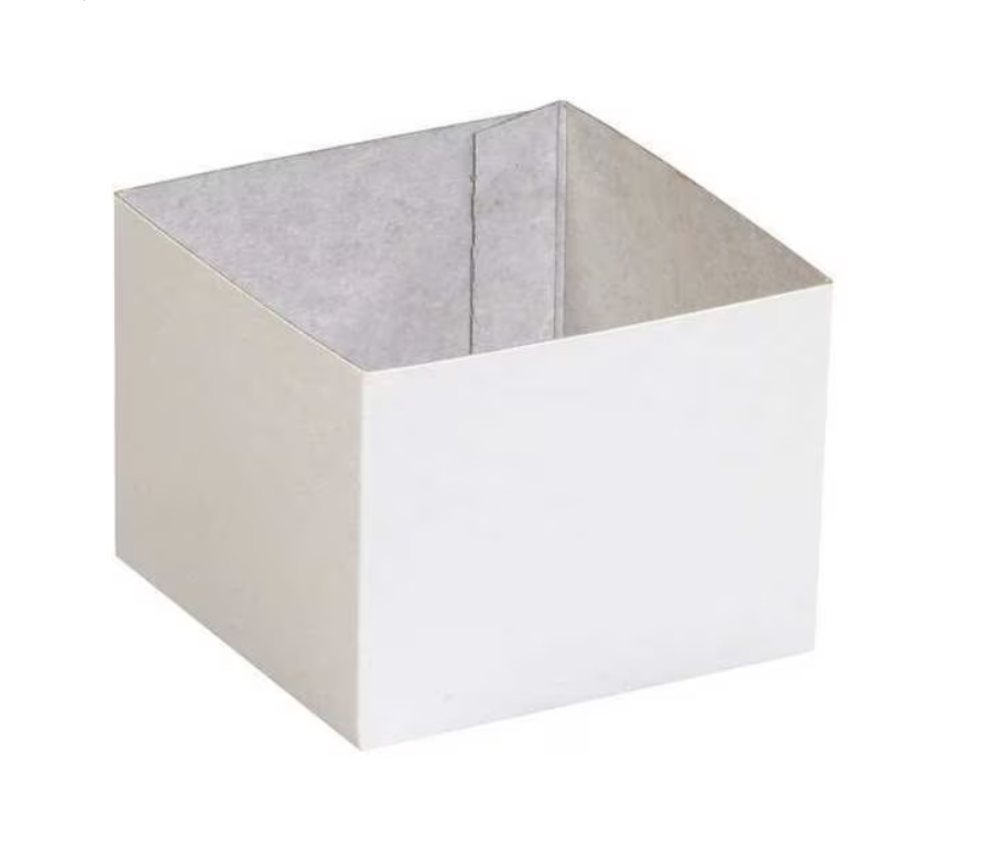 Deluxe Gift Box Bottoms, 4" x 4" x 3", White, 50/Case