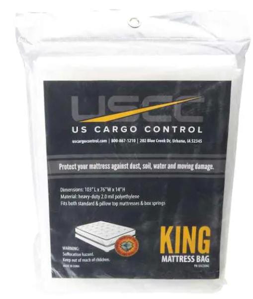 36 Pack Heavy Duty Plastic Mattress Bag: King