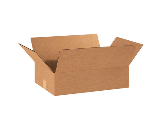 Flat Corrugated Boxes, 18" x 13" x 5", Kraft