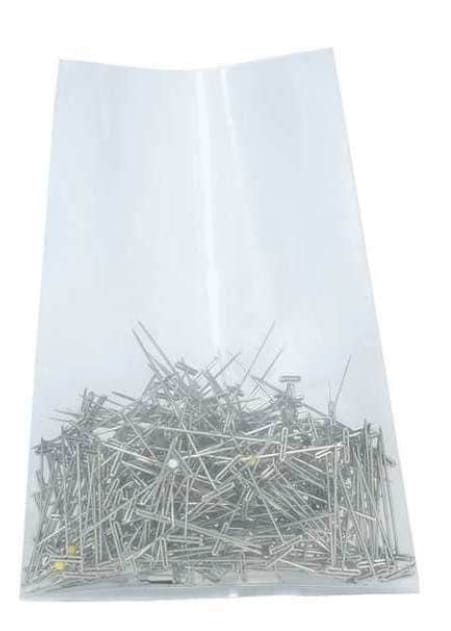 3" x 5" Flat Poly Bags, 4 mil, Clear