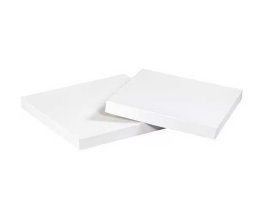 Deluxe Gift Box Lids, 6" x 6", White, 50/Case