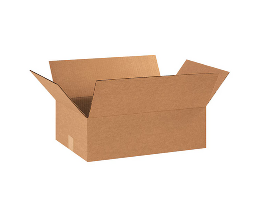 Flat Corrugated Boxes, 19" x 13" x 6", Kraft