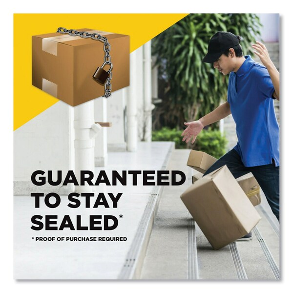 Box Lock Shipping Packaging Tape with Refillable Dispenser, 3 Core, 188 x 54.6 yds, Clear