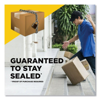 Box Lock Shipping Packaging Tape with Refillable Dispenser, 3 Core, 188 x 54.6 yds, Clear