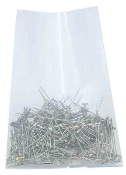 4" x 15" Flat Poly Bags, 4 mil, Clear