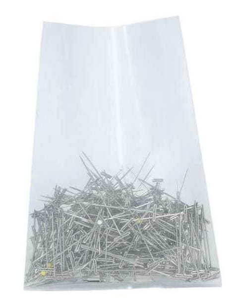 4" x 18" Flat Poly Bags, 4 mil, Clear