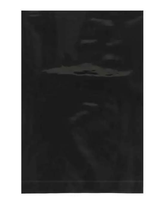 4" x 6" Flat Poly Bags, 2 mil, Black, PK 1000