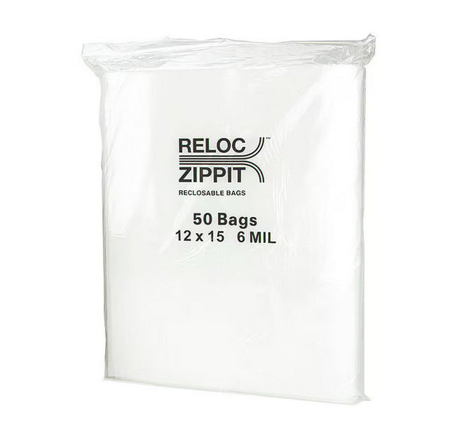 Reclosable Poly Bag 6-MIL, 12"x 15", Clear