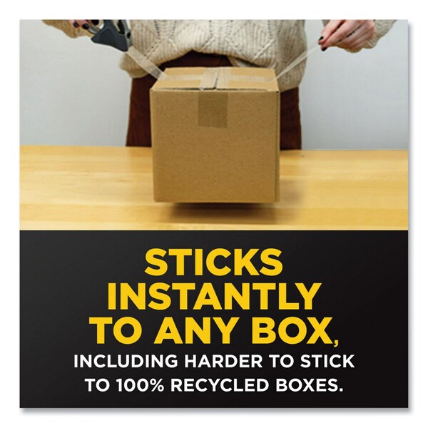 Box Lock Shipping Packaging Tape with Refillable Dispenser, 3 Core, 188 x 54.6 yds, Clear
