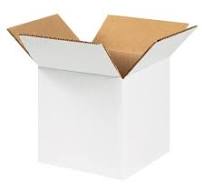 Corrugated Boxes, 5" x 5" x 5", White