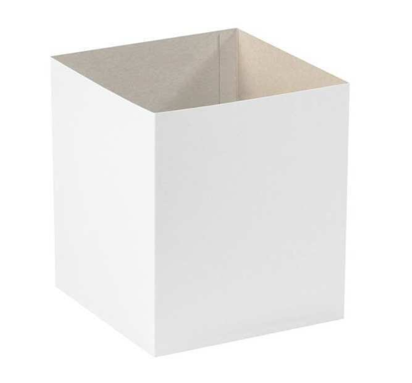 Deluxe Gift Box Bottoms, 8" x 8" x 9", White, 50/Case