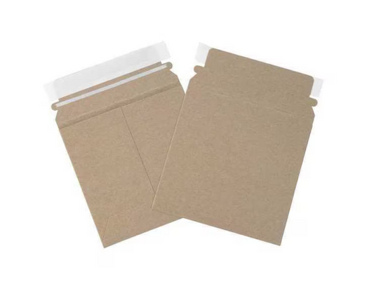 Self-Seal Flat Mailers, 6" x 6", Kraft, 200/Case