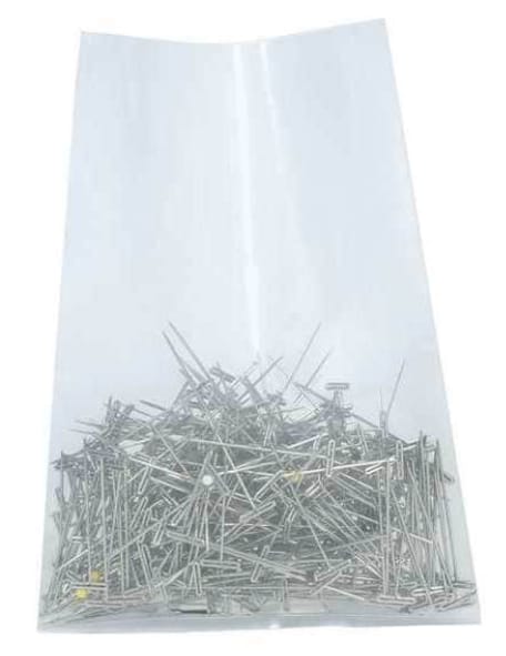 6" x 16" Flat Poly Bags, 4 mil, Clear