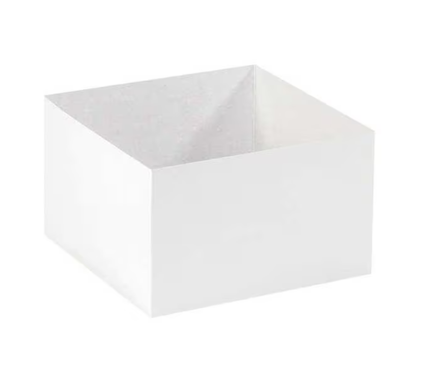 Deluxe Gift Box Bottoms, 10" x 10" x 6", White, 50/Case