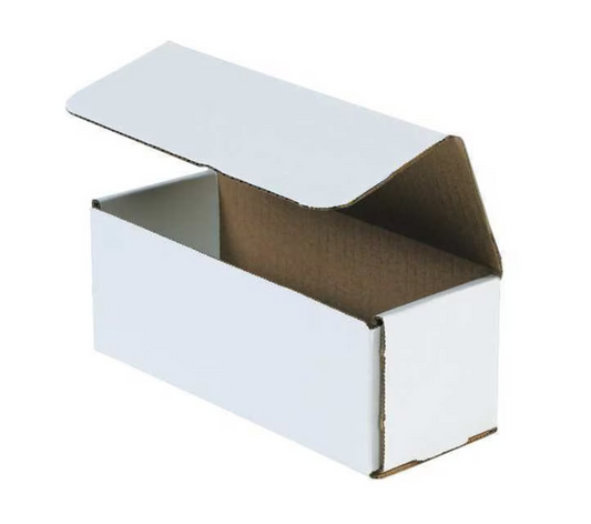 Corrugated Mailers, 6" x 2" x 2", White, 50/Bundle