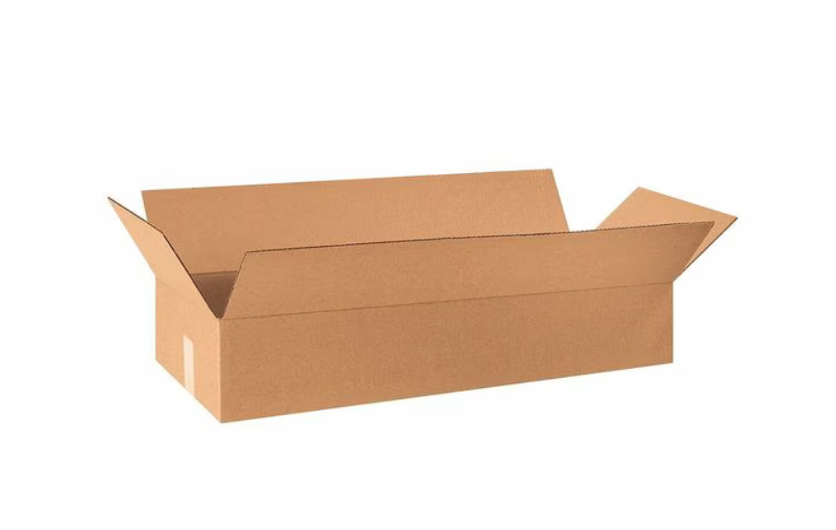 Flat Corrugated Boxes, 30" x 12" x 6", Kraft, 25/Bundle