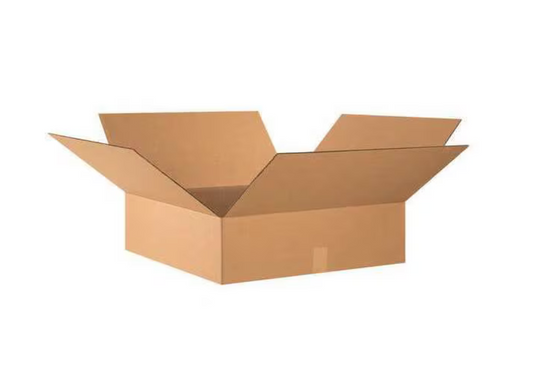 Flat Corrugated Boxes, 24" x 24" x 7", Kraft