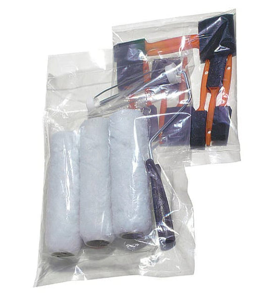 8" x 8" Open Poly Bags, 1 mil, Clear