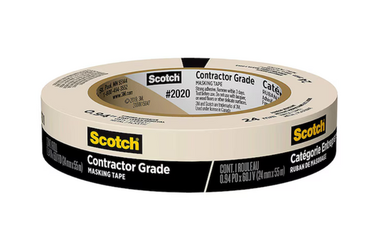 .70" x 60 Yds Tan Scotch Contractor Grade Masking Tape