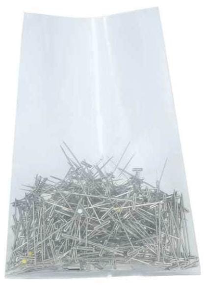 9" x 12" Flat Poly Bags, 4 mil, Clear