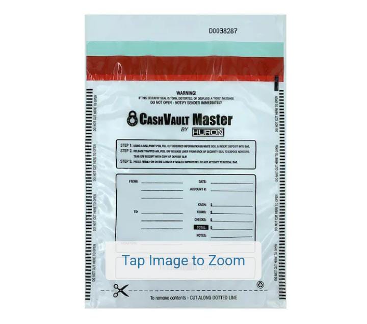 9 x 12 in Level 2 Tamper Evident Bag Clear 100PK