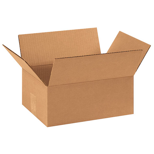 Flat Corrugated Boxes, 11-1/4" x 8-3/4" x 4", Kraft