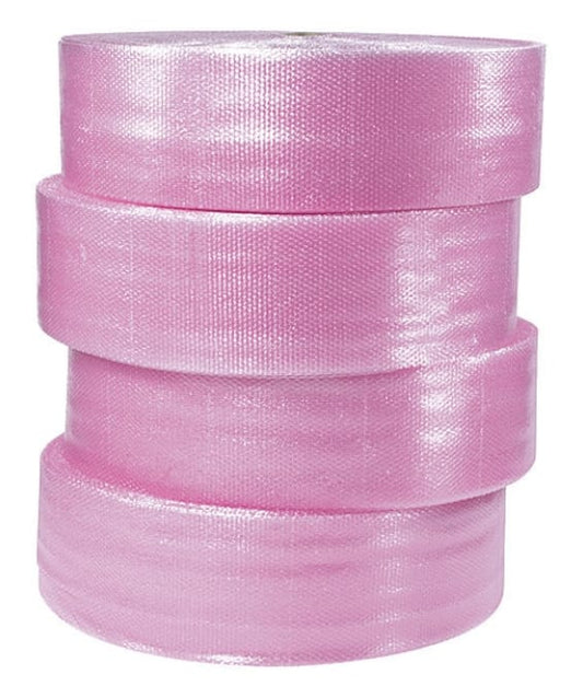 Anti-Static Air Bubble Rolls, 1/2" x 12" x 250', Pink, 4/Bundle