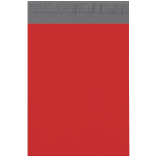 Poly Mailers, 10" x 13", Red, PK100