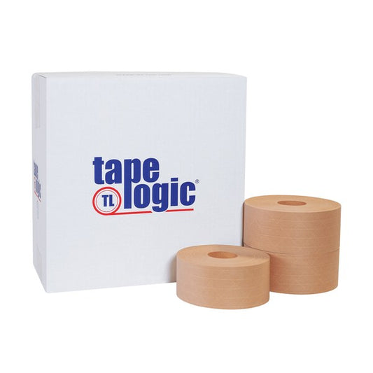 Tape Logic 6800 Water Activated Tape, 70mm x 450', Kraft, PK 10