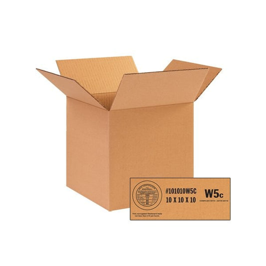 10 x 10 x 10'' W5c Weather-Resistant Corrugated Boxes, 25PK