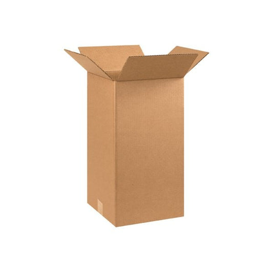 Tall Cardboard Corrugated Boxes, 10"L x 10"W x 20"H, Kraft