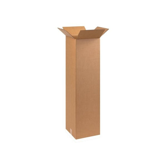 10 x 10 x 38'' Tall Corrugated Boxes, 25PK
