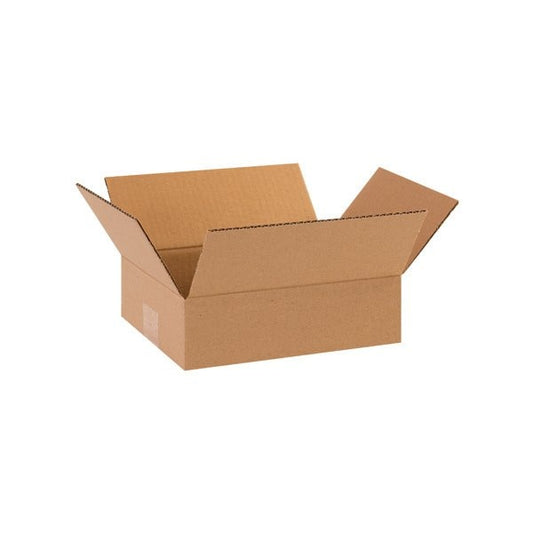 10 x 8 x 3'' Flat Corrugated Boxes, 25PK