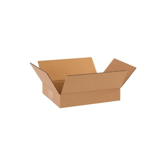 10 x 8 x 2'' Flat Corrugated Boxes, 25PK
