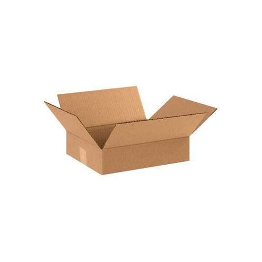 12 x 10 x 3'' Flat Corrugated Boxes, 25PK