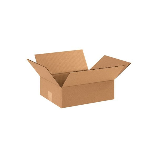 12 x 10 x 4'' Flat Corrugated Boxes, 25PK
